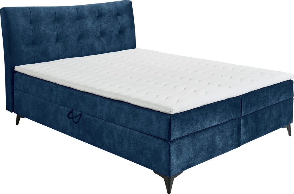 XXXLutz AMERICKÁ POSTEĽ, 180/200 cm, modrá MID.YOU - Online Only spálne - 002220022003