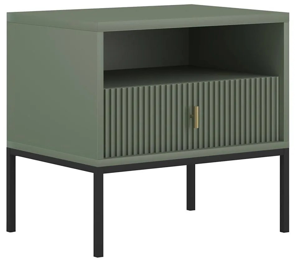 Nočný stolík SUE zelená/čierna