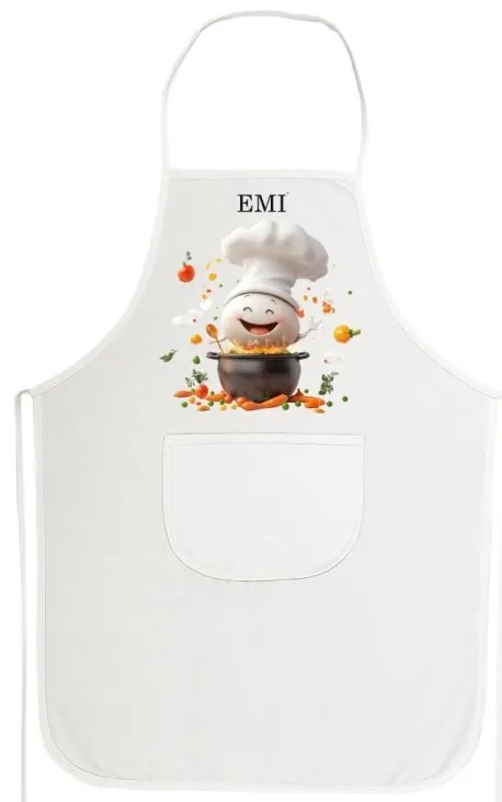 Kuchynská zástera Gusto EMI, biela