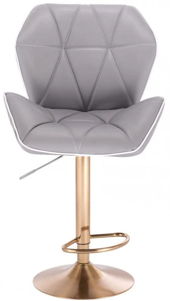 LuxuryForm DESIGN Barová stolička MILANO MAX na zlatom tanieri - šedá