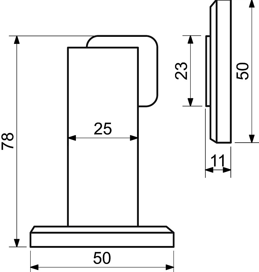 Magnetická dverná zarážka RICHTER RK.ZAR.008 (N), RICHTER Nerez matný