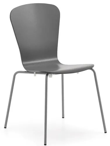 Stolička MILLA, šedé nohy, antracit