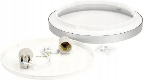 LED stropné svietidlo semo-r silver - 2xe27 ip20 + 2xe27 10w sviečka - teplá biela
