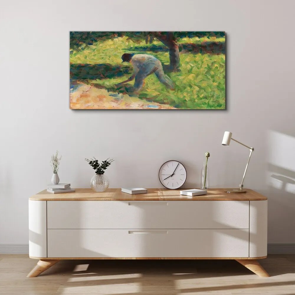 Obraz Canvas Roľník s maoty Seurata