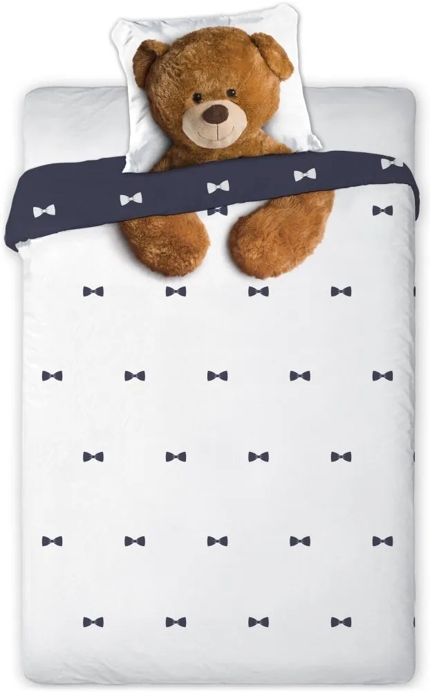 Bavlnené posteľné obliečky Medvedík Teddy - 100% bavlna - 70 x 90 cm + 140 x 200 cm