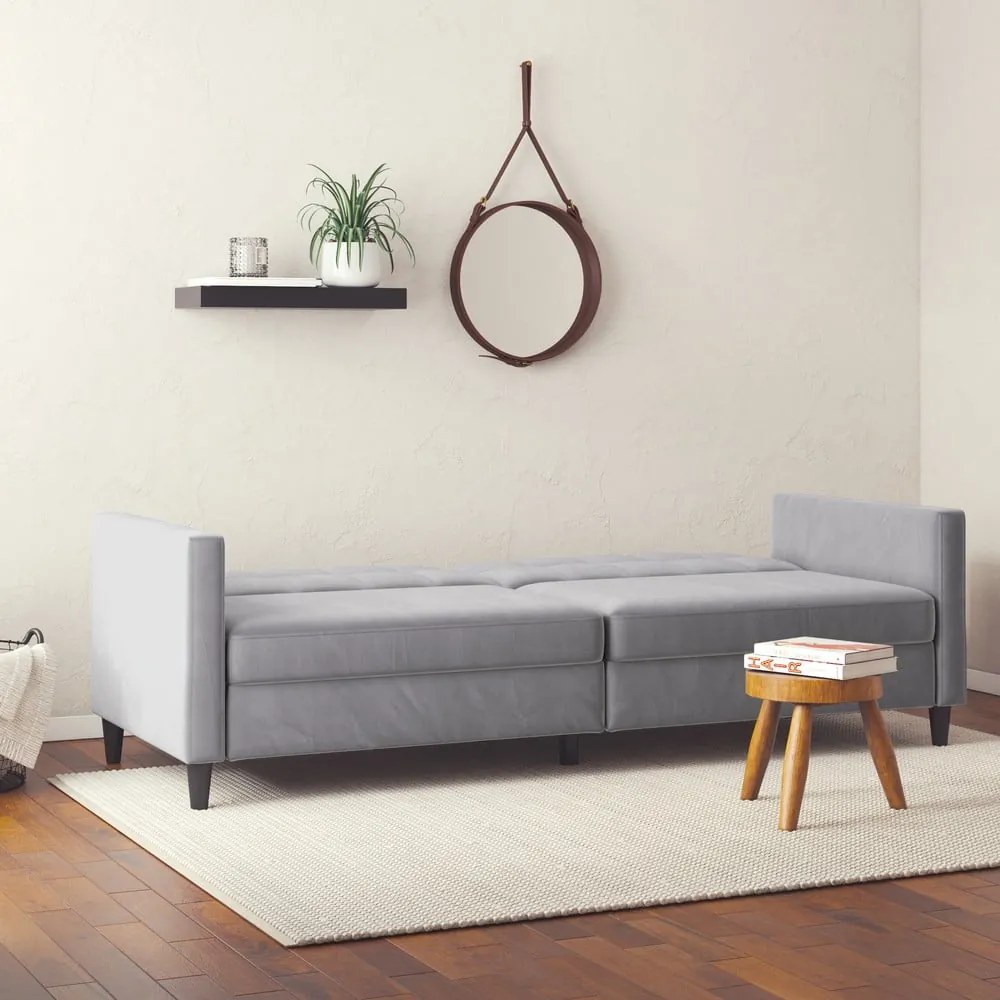 Svetlosivá zamatová pohovka 203 cm Hartford – Støraa