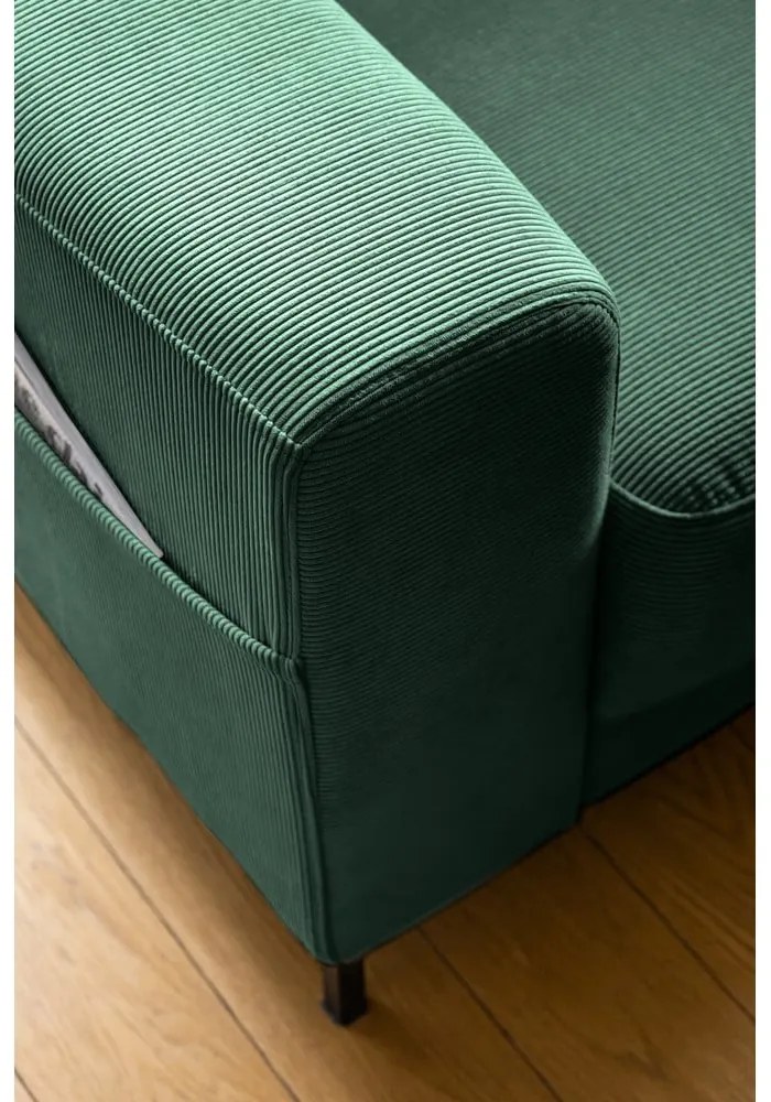 Tmavozelené menčestrové kreslo Lofty Lilly – Miuform