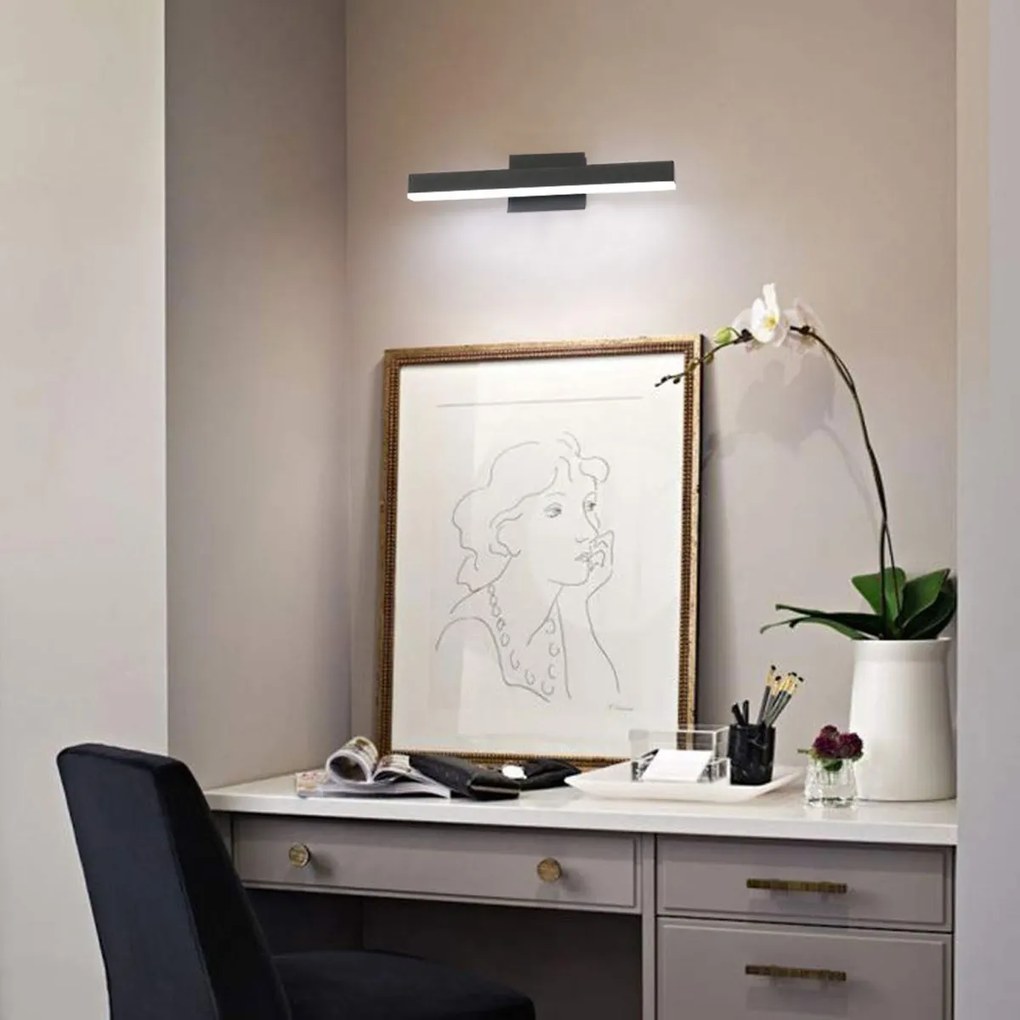 LED kúpeľňové svietidlo nad zrkadlo 12W 50CM APP373-1W čierna