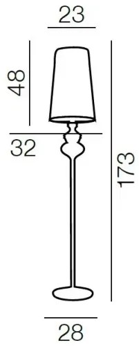 Retro lampa Baroco strieborné
