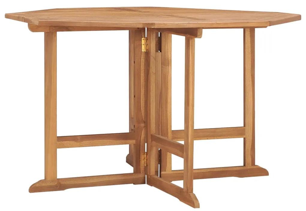 Skladací záhradný jedálenský stôl 120x120x75 cm tíkový masív 315450