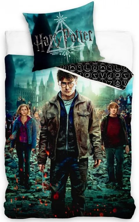 Bavlnné obliečky Harry Potter a čarodejníci , 140x200/70x90 cm