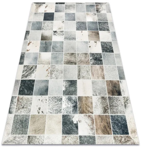 Koberec PATCHWORK 21716 béžový - imitácia kože krava