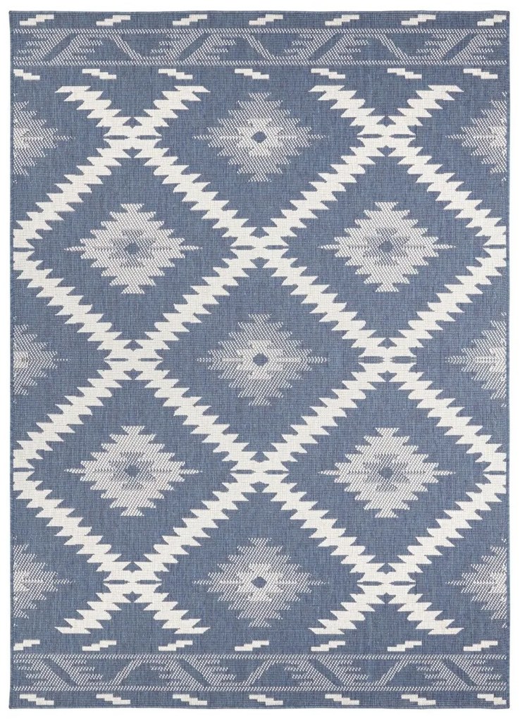 NORTHRUGS - Hanse Home koberce Kusový koberec Twin Supreme 103430 Malibu blue creme – na von aj na doma - 80x250 cm