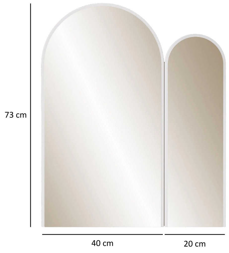 Dekoratívne zrkadlo Titeku (biela) . Akcia -19%. Vlastná spoľahlivá doprava až k Vám domov. 1093651
