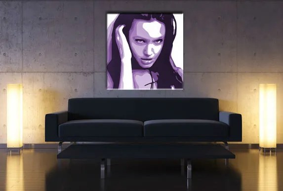 Ručne maľovaný POP Art obraz Angelina Jolie | rôzne rozmery