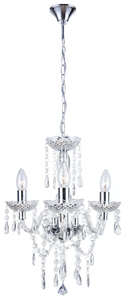 Toolight Toolight, stropné svietidlo 3xE14, EBT006-3CP, priehľadná, OSW-01241