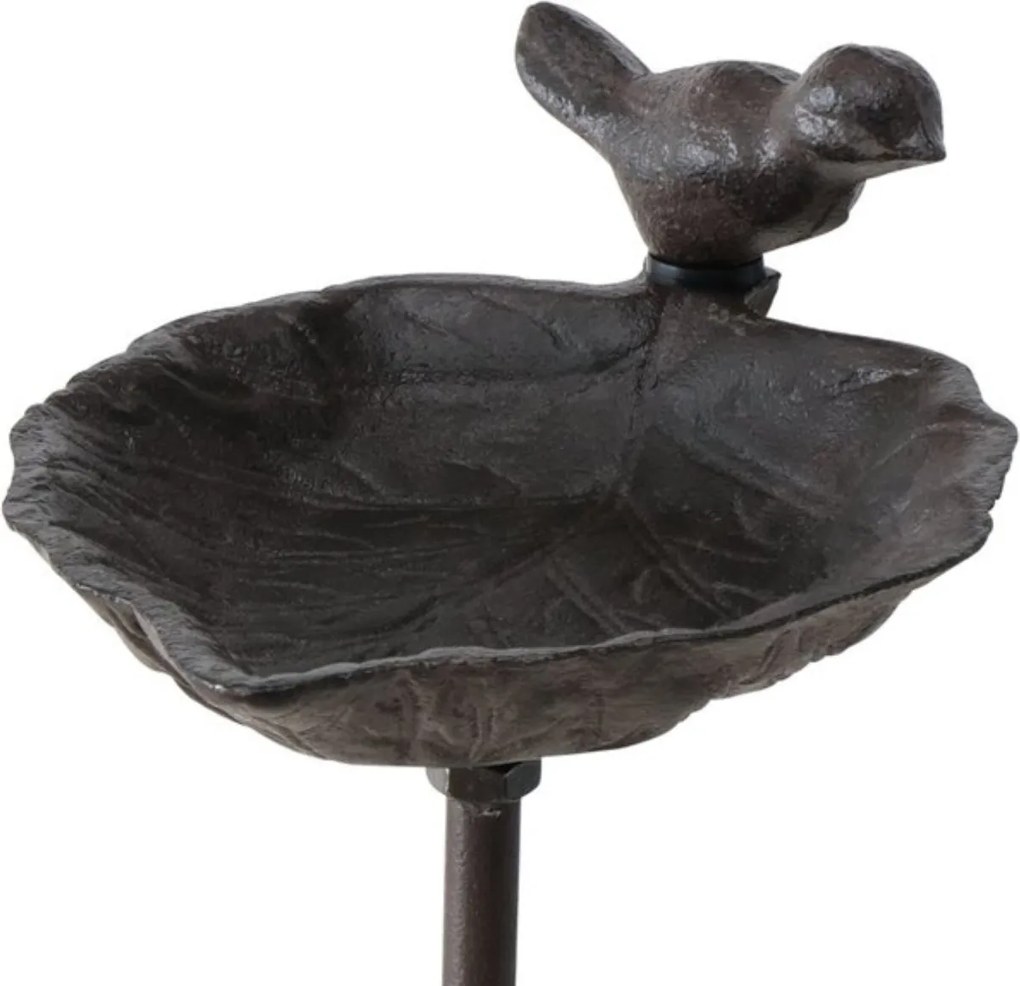 Zapichovacie napájadlo pre vtáky Lea, 98x14 cm, liatina, hnedá