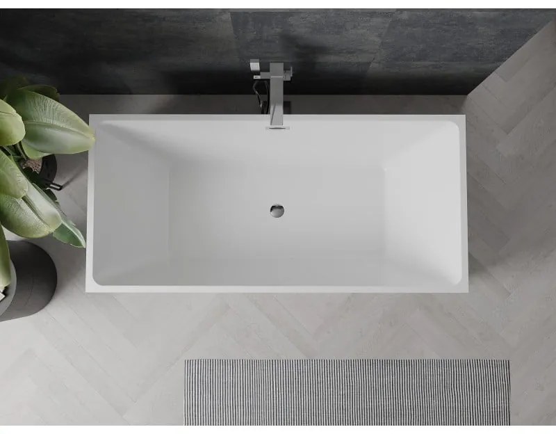 Mexen Nita, voľne stojaca vaňa 170 x 80 cm, biela, chrómový prepad, 52091708000-01
