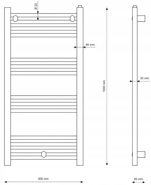 Gamma Puerto, vykurovacie teleso 500x1000 mm, 440 W, zlatá lesklá, GMA-GRZE-GD-50100