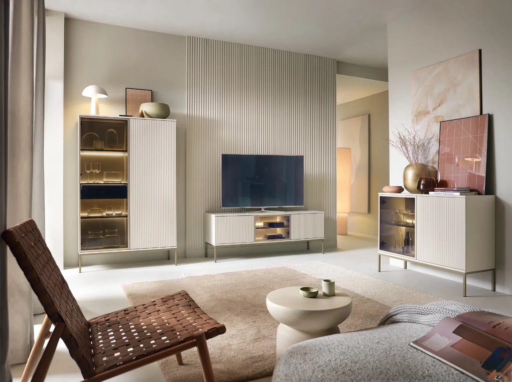 KOMODA ALESSIO 104 cm KAŠMÍR LED