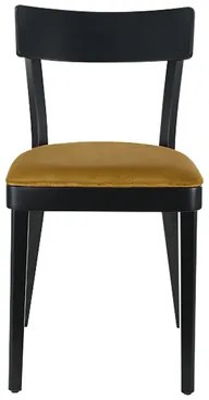Velúrová stolička SEDIA horčicová