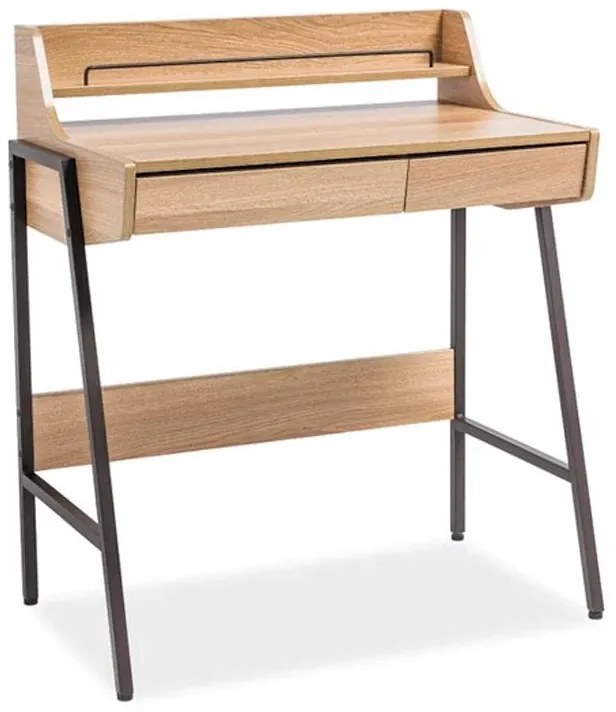 Najlacnejsinabytok B 168 písací stôl, dub/tmavý bronz