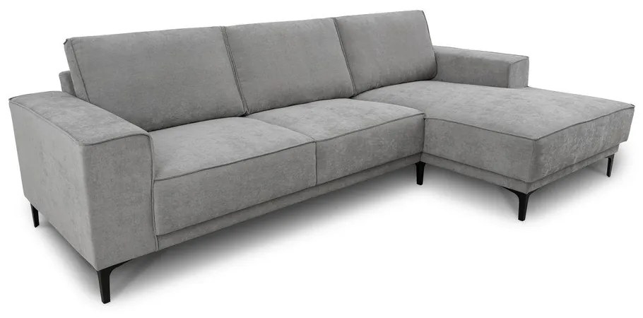 Sivá rohová pohovka (pravý roh/s leňoškou) Copenhagen – Scandic