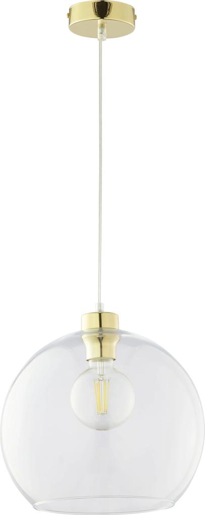 TK-LIGHTING Závesné osvetlenie CUBUS, 1xE27, 60W, 30cm, okrúhle, číre sklo