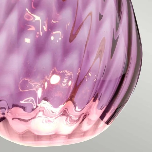 Elstead LENA-TL-S-PLUM - LED Stolná lampa LENA 1xE27/60W/230V + 1xGU10/7W ružová