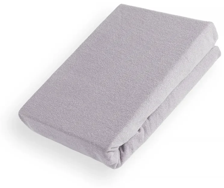 Froté napínacie prestieradlo na extra vysoký matrac FR-028 Svetlo sivé 140 x 200 - výška 40 cm