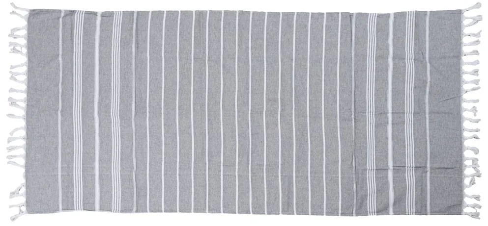 Plážová osuška FARAO 90 x 180 cm, sivá 70% bavlna | 30% polyester