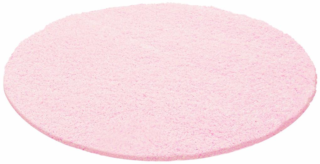 Ayyildiz koberce Kusový koberec Life Shaggy 1500 pink kruh - 160x160 (priemer) kruh cm