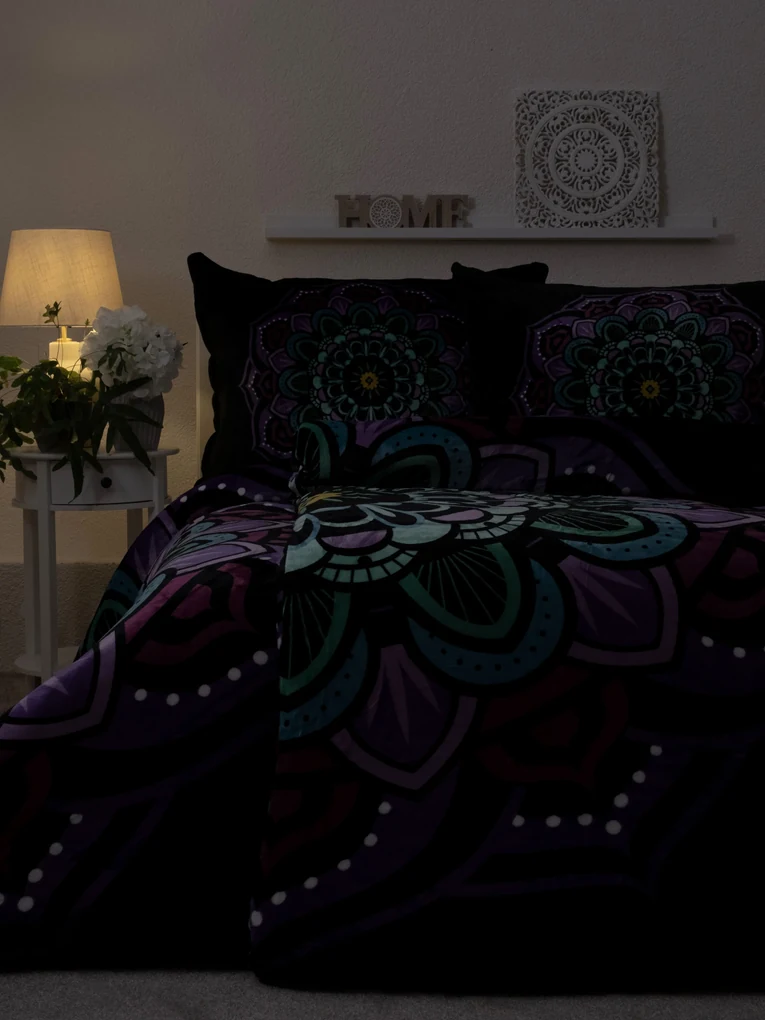 Obliečky mikroplyš Exclusive – Mandala fialová