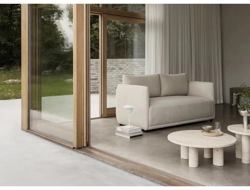 Béžový kamenný okrúhly konferenčný stolík ø 75 cm Volos – Blomus