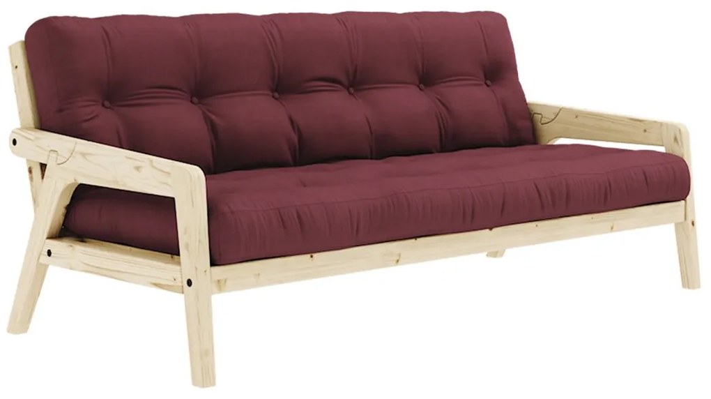 Variabilná pohovka Grab Clear lacquered/Bordeaux 93 × 204 × 90 cm