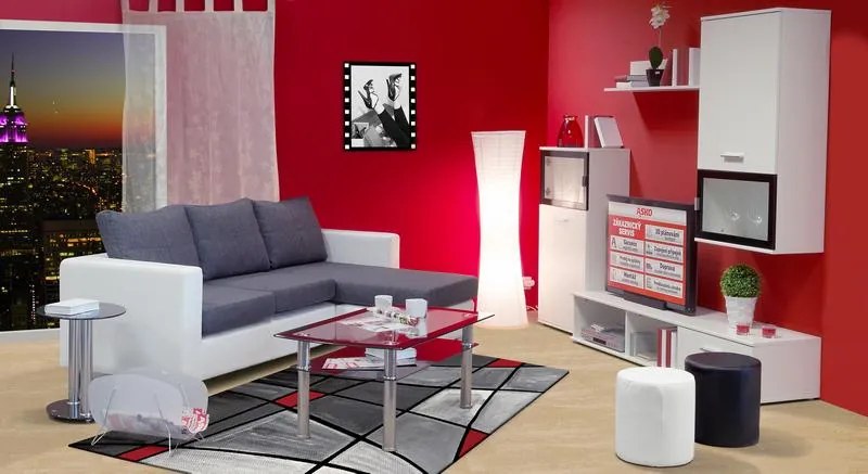 Koberec Brilliance 80x150 cm, šedo-červená abstrakcia