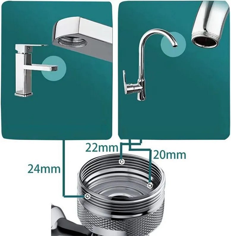 Rea Colt, otočné predĺženie ramena pre batériu, chrómová, REA-B0660