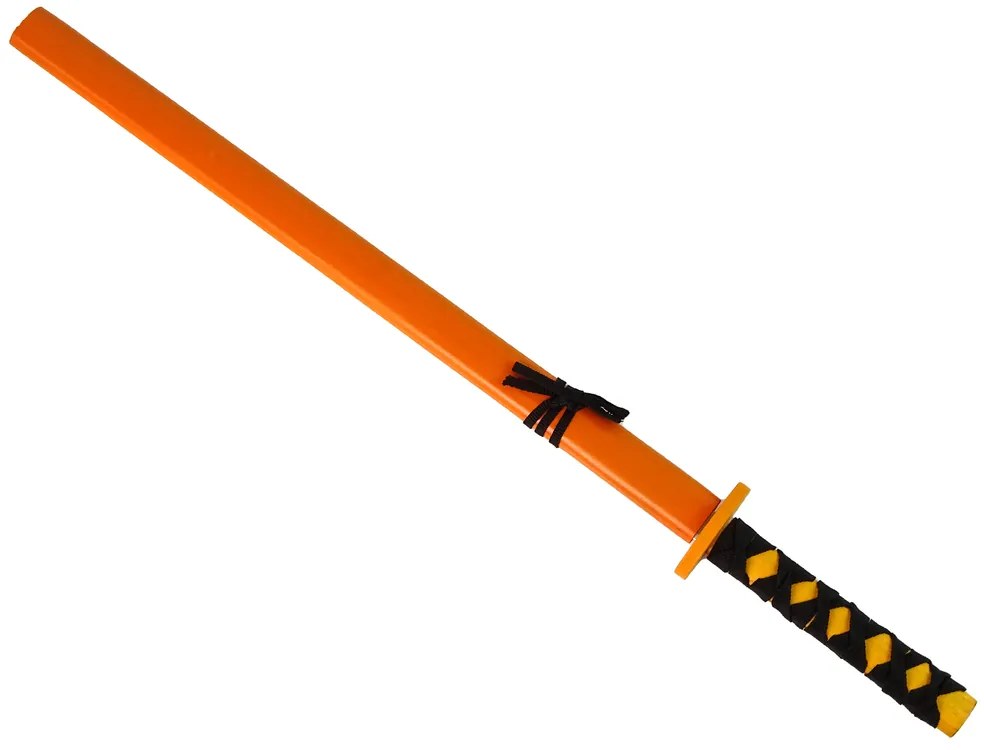 LEAN TOYS Drevený meč 73 cm - oranžový