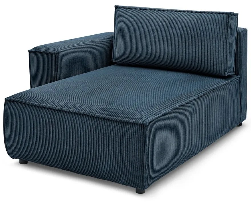 Tmavomodrý menčestrový modul pohovky (ľavý roh) Nihad modular – Bobochic Paris