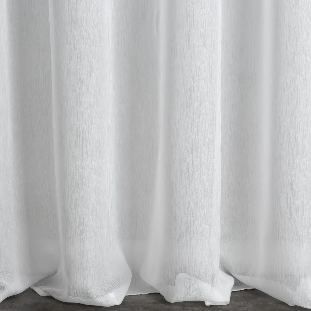 ZÁCLONA NA PÁSKE REBECCA 400X150 CM BIELA