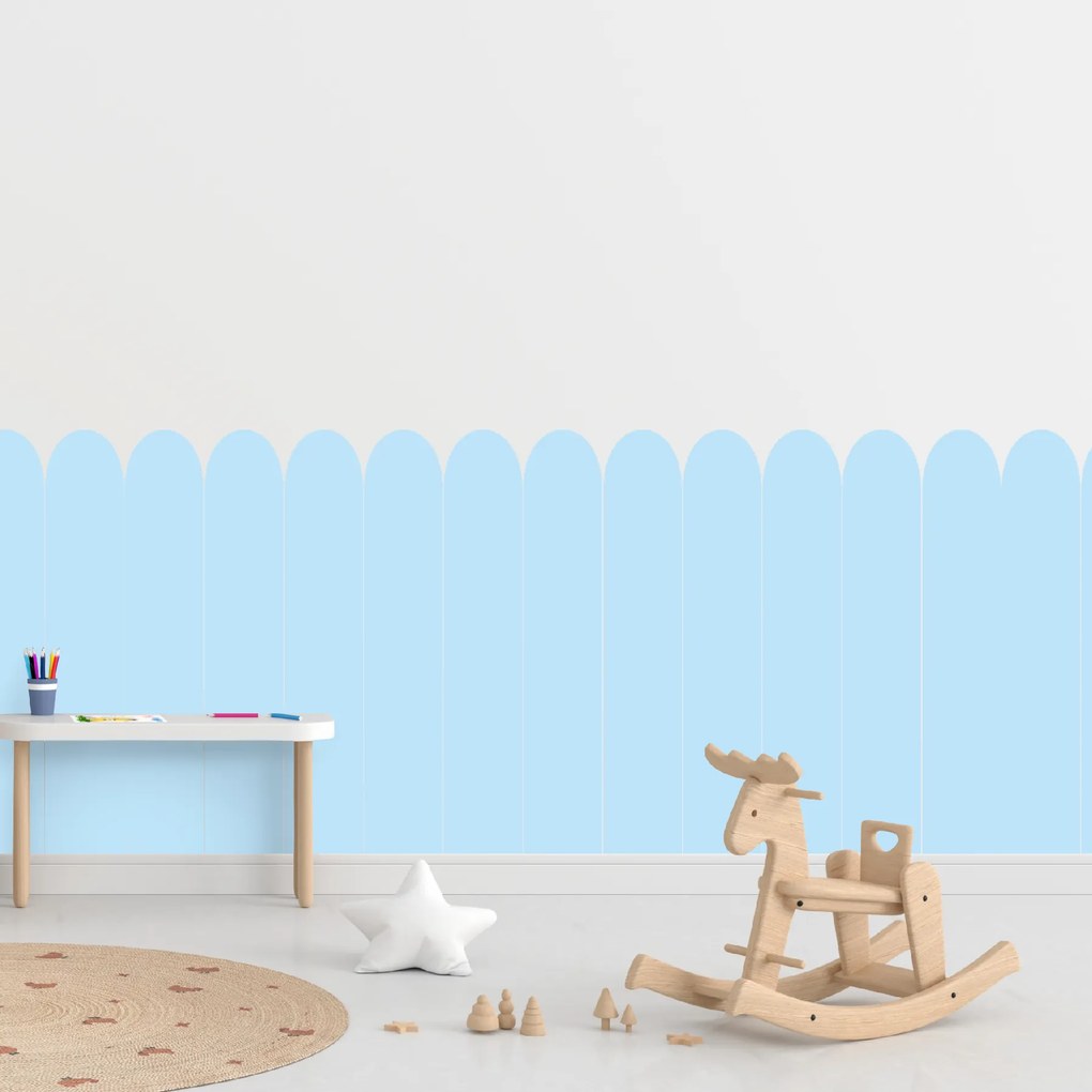 60x100cm Oblúk - Námornícka modrá farba - textilná nálepka na stenu Farba: Bledá, Veľkosť: 100 cm