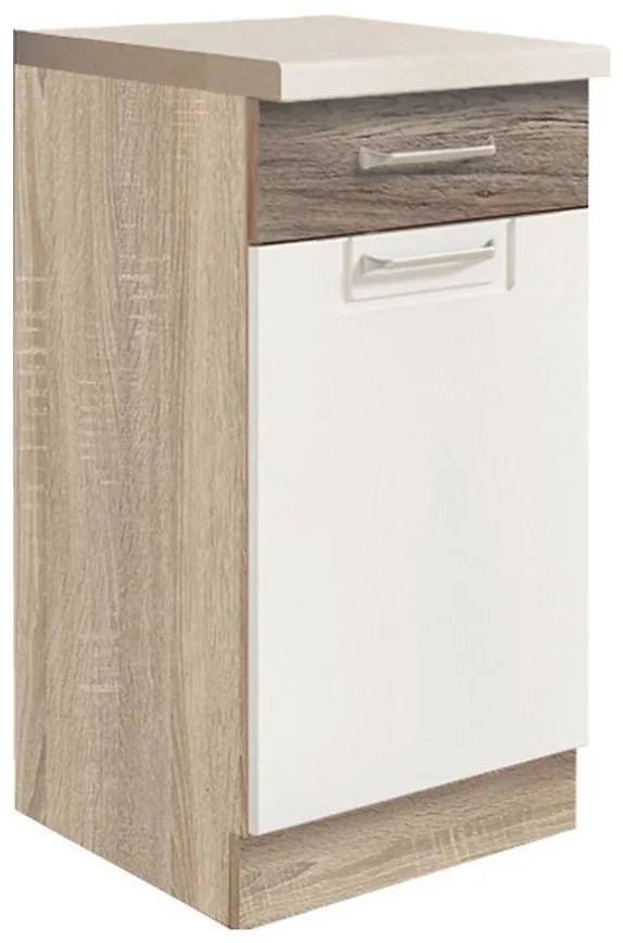 Skrinka do kuchyne Econo 2D Sonoma/Biely/San Remo