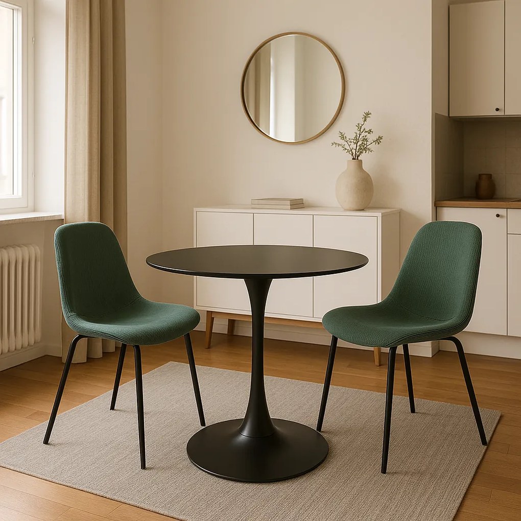 Noela Okrúhly jedálenský stôl v dekore čierneho dreva ORBIS 80