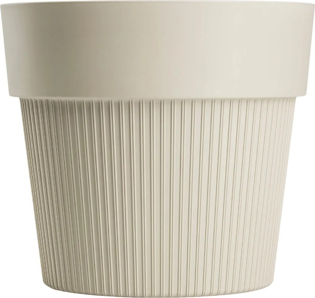 PLASTOVÝ KVETINÁČ SILVA LINE 14,5X13 CM BÉŽOVÁ