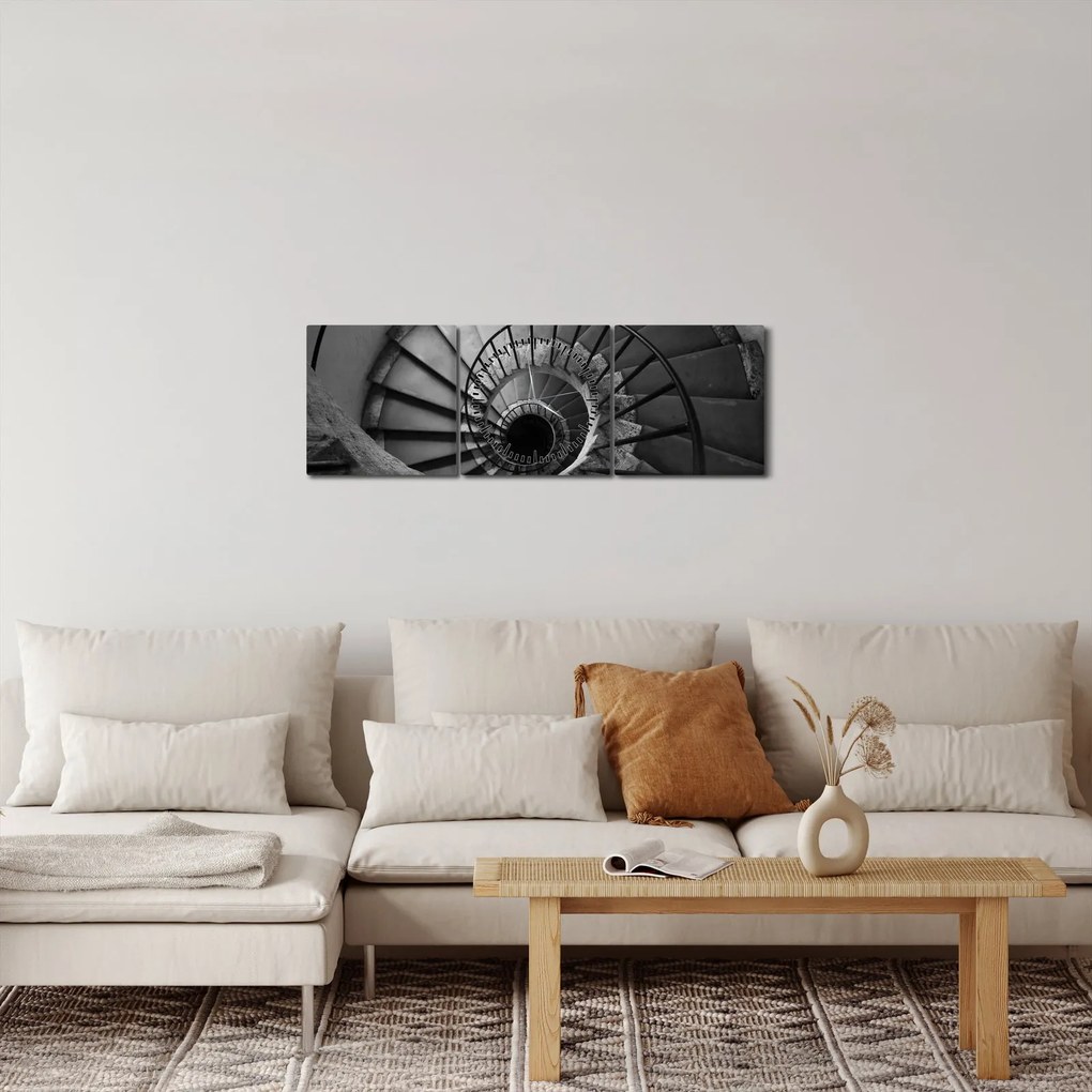 Obraz - Schodisko (s hodinami) (90x30 cm)