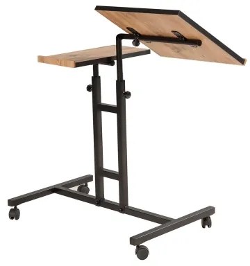 Polohovateľný stôl GLEN 87x67 cm hnedá/čierna