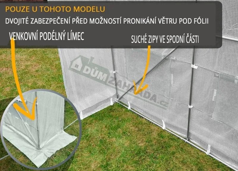 Záhradný fóliovník biely 2,5x4 m Focus Garden