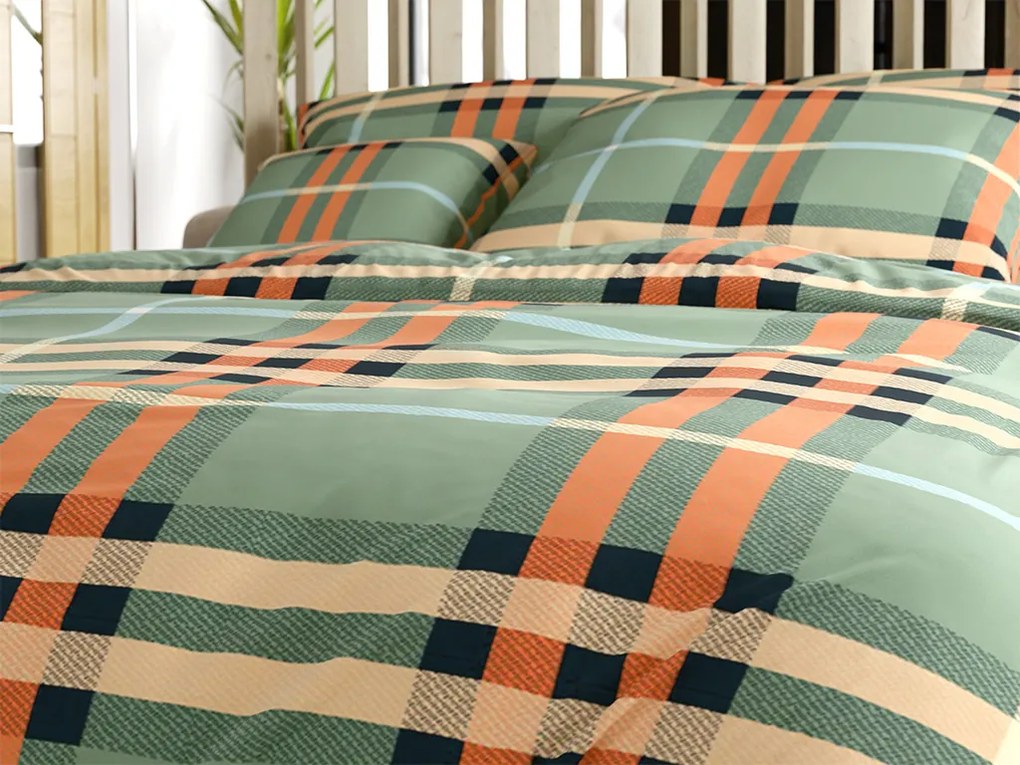 Obliečky z mikrovlákna PLAIDORY zelené Rozmer obliečky: 2 ks 70 x 90 cm | 200 x 220 cm