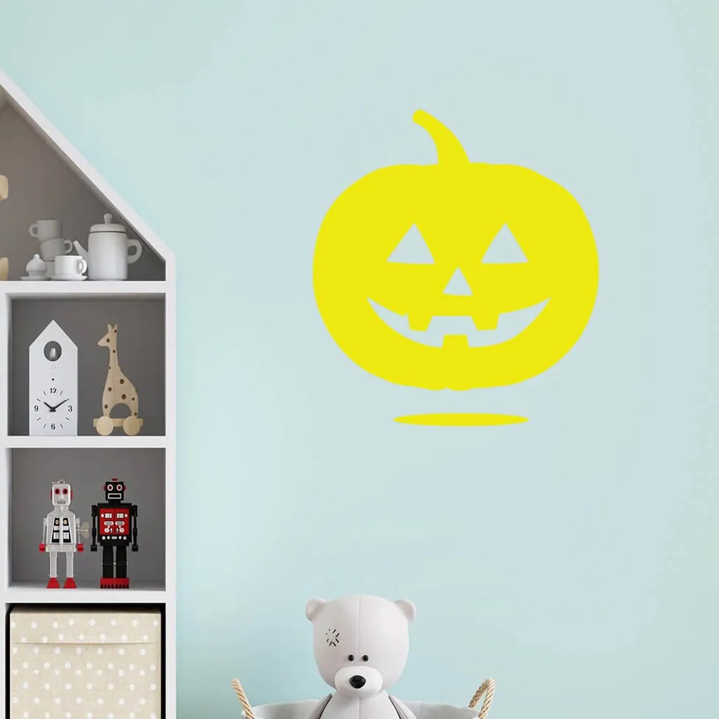 Veselá Stena Samolepka Halloweenska tekvica Farba: oranžová, Veľkosť: 100 x 111 cm