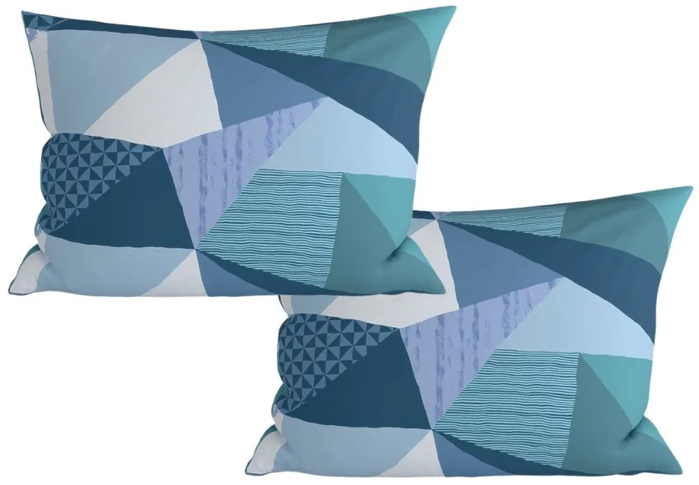 Sada 2 ks dekoračných obliečok na vankúš z mikrovlákna NARKEL 50x70 cm, farebná